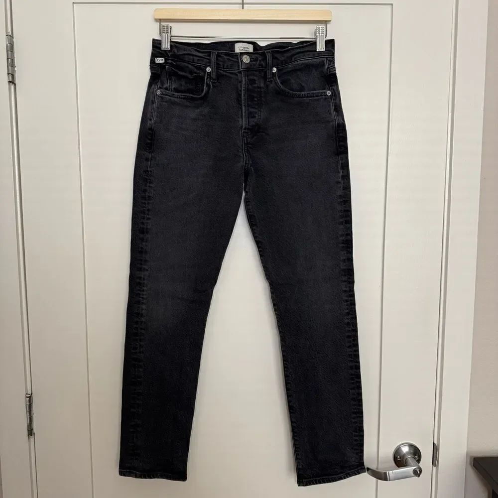 Citizens of Humanity Emerson Jeans Womens Sz 25 Black Button Fly Premium Denim